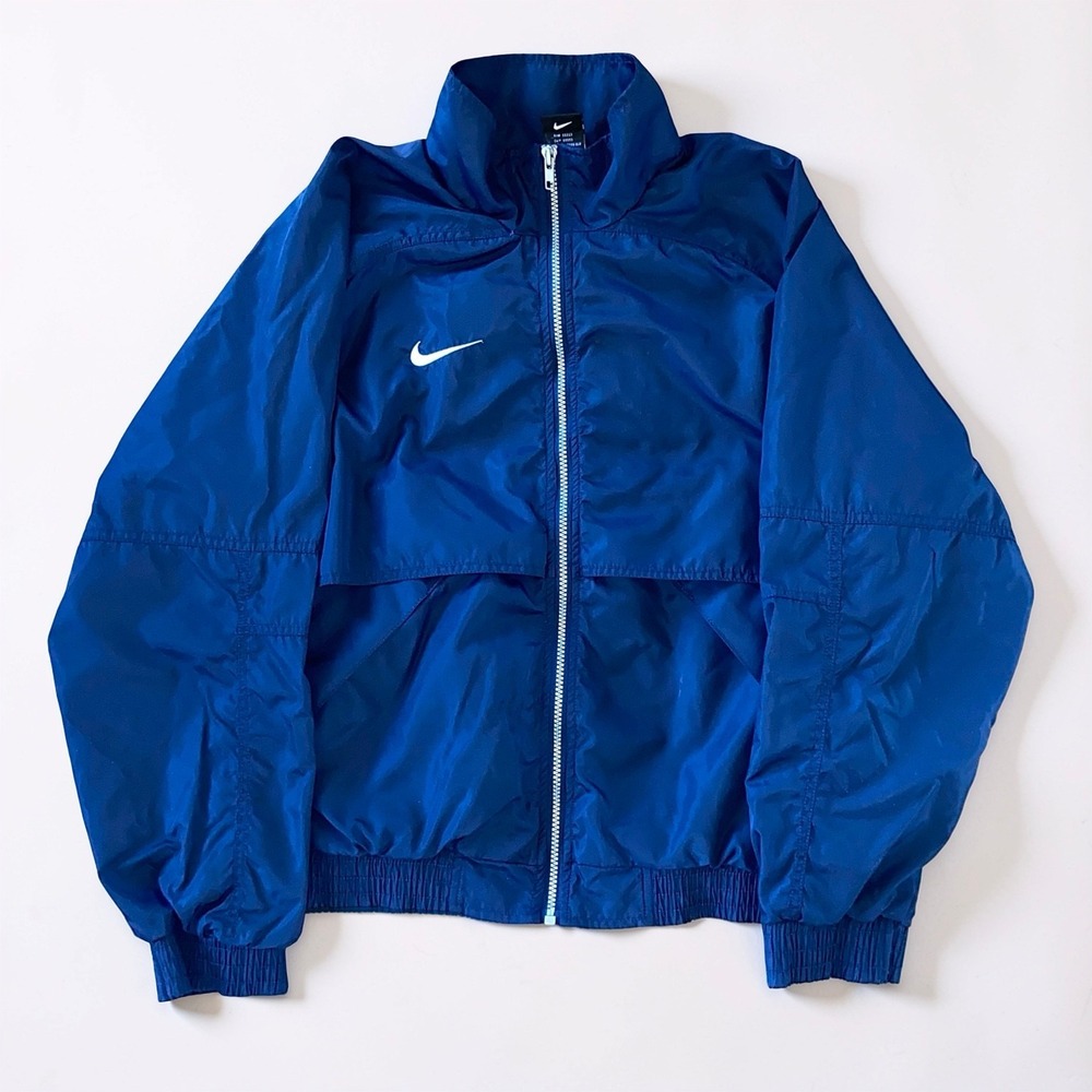 Vintage Nike Team Men's S Blue Full Zip Windbreaker Track Jacket Hong Kong